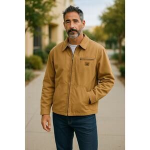 Vintage Men’s XL Carhartt Hamilton Canvas Work Chore Jacket – Style J169 BRN